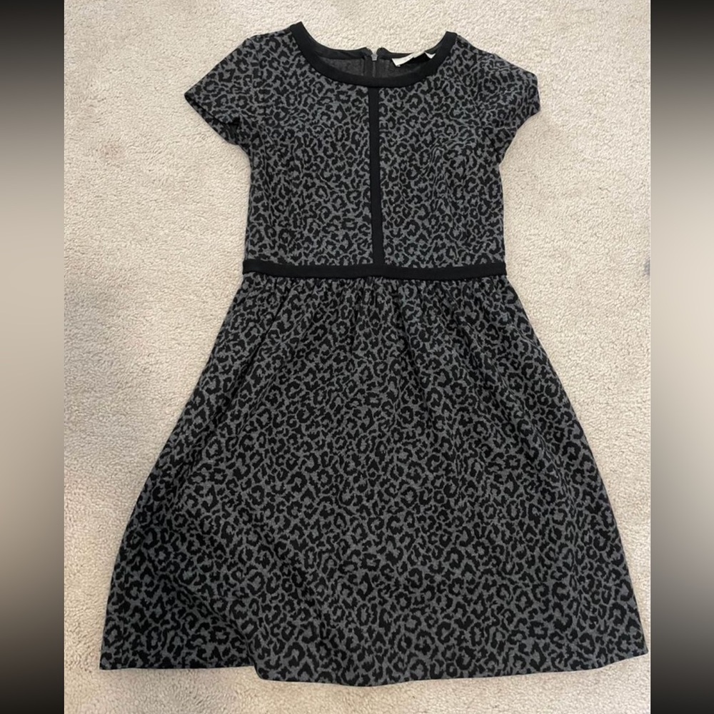 Grey and black loft cheetah print dress size 0